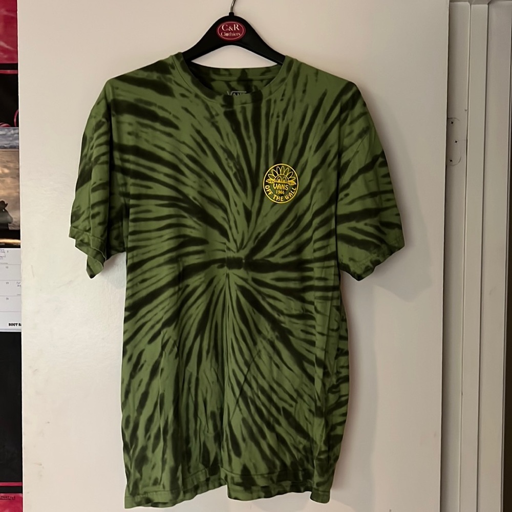 Vans green tie dye shirt